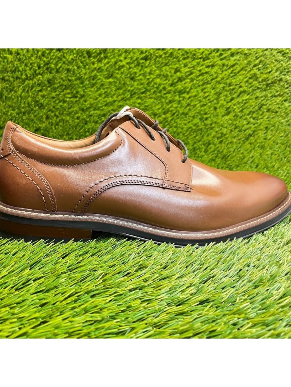 Nunn Bush Calderone Mens Size 10.5 Brown Casual Classic Plain Toe Oxford Shoes
